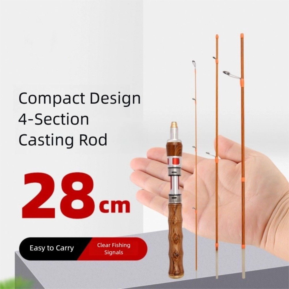 Fishing Rod Carbon Fiber - 4-teilige Spinnrute mit UL-Leistung, 1,4 m,