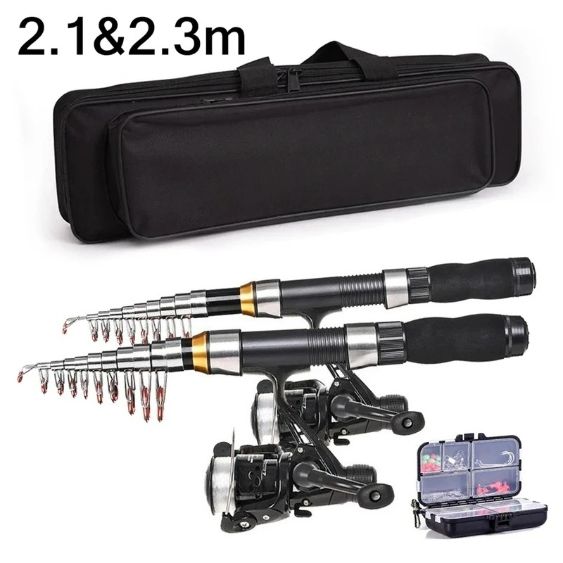 BRAVMAK 2,1/ 2,3 mTeleskop Ang – Fishing Rod Combo Bewertung und Preis